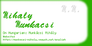 mihaly munkacsi business card